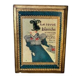 intage Florentine Of Toulouse-Lautrec La Revue Gold Gilt Made Italy Art Nouveau